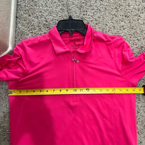 San Soleil Pink Short Sleeves SPF 50 Golf Mini Polo Dress Medium Sport Outdoor - Picture 9 of 10